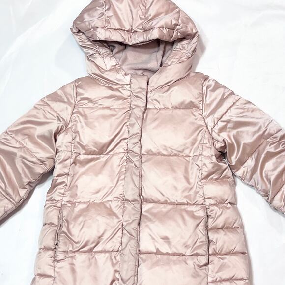 GAP Baby Puffer Jacket Girls Size 5T Pink Cold Control Ultra Max Primaloft Used - Picture 2 of 5